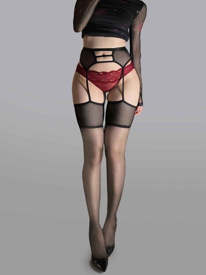 Sexy Garter Waist Cincher Thigh High Stockings