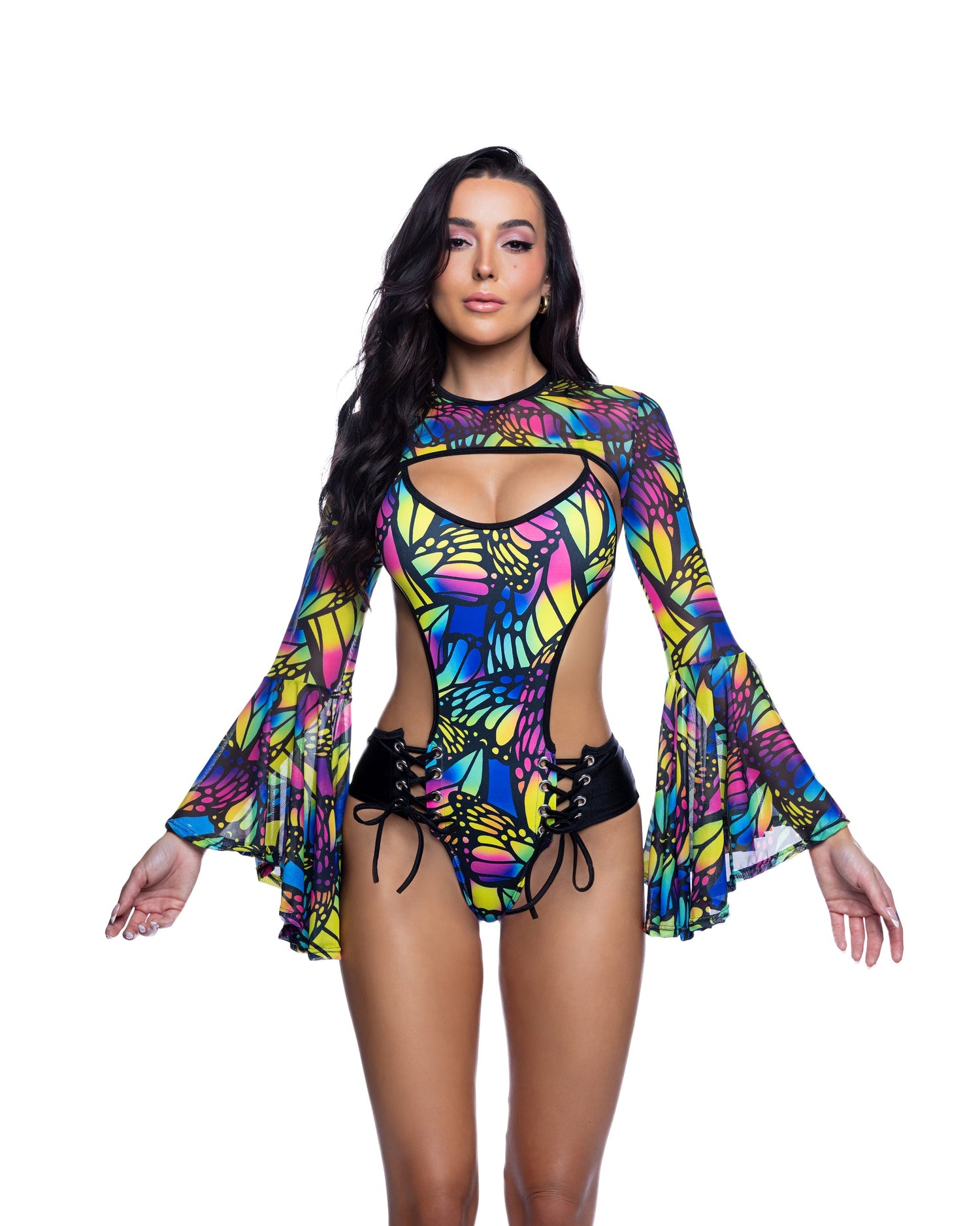 Psychedelic Print Bell Sleeve Rave Shrug by Rave Fix