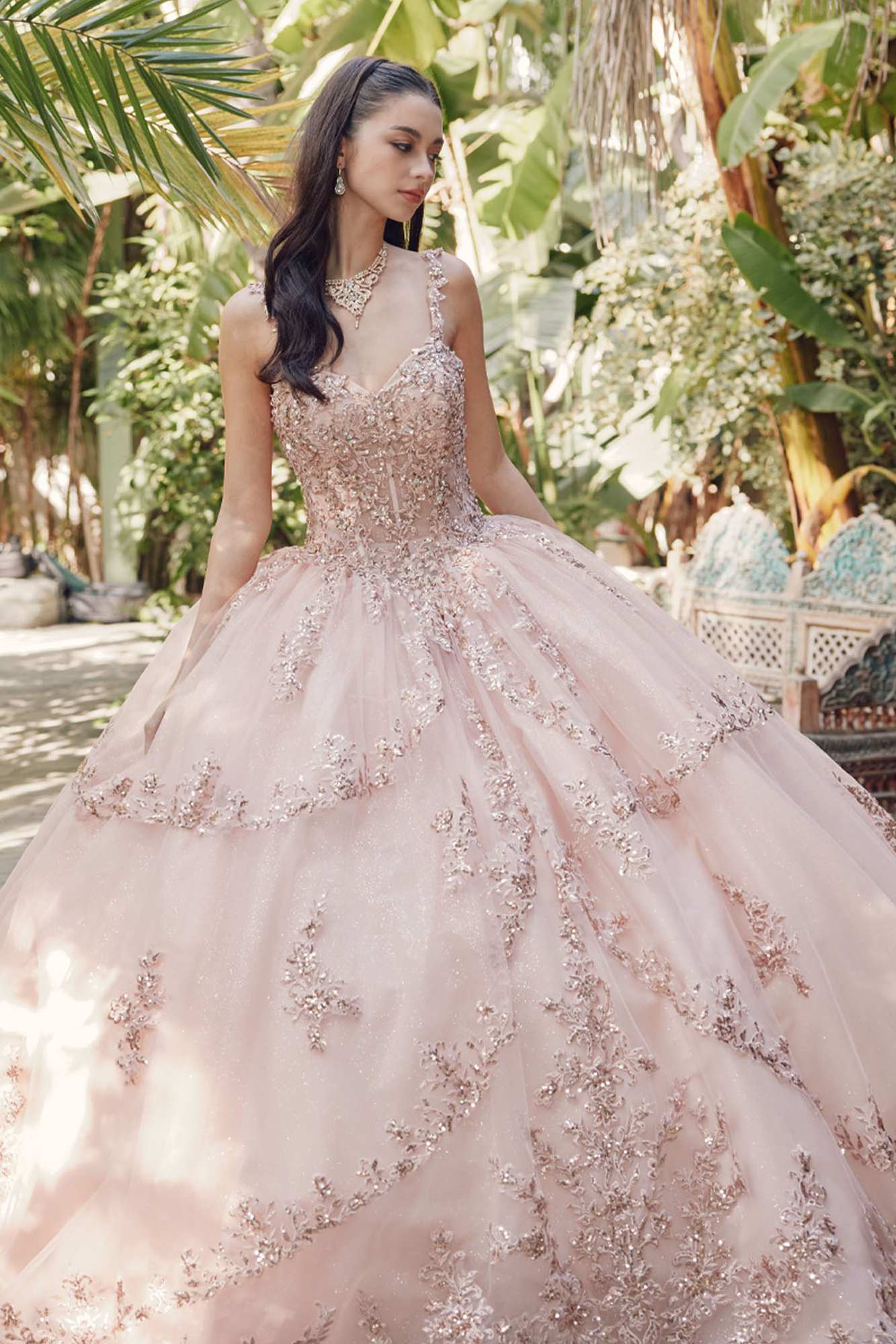 Juliet JT1450J Poofy Sweetheart Corset Boned Quinceanera Ball Gown by DiscountDressShop