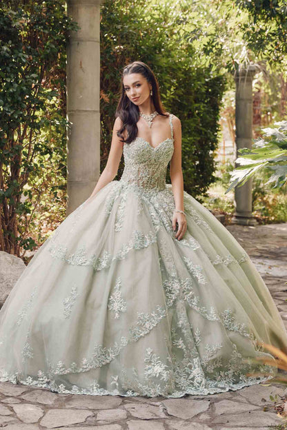 Juliet JT1450J Poofy Sweetheart Corset Boned Quinceanera Ball Gown by DiscountDressShop