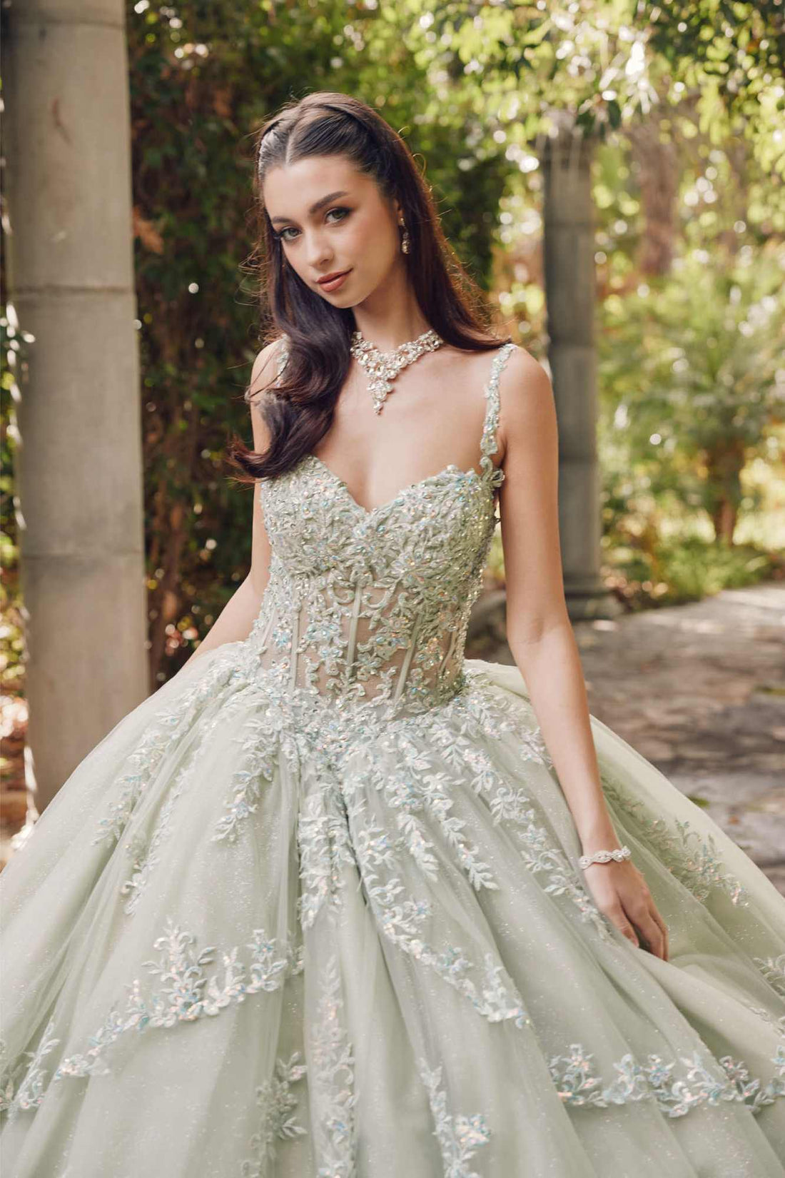 Juliet JT1450J Poofy Sweetheart Corset Boned Quinceanera Ball Gown by DiscountDressShop