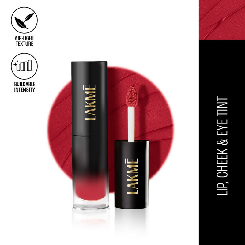 Lakme Xtraordin-Airy One-And-Done Lip, Eye &amp; Cheek Tint - Crimson Kiss