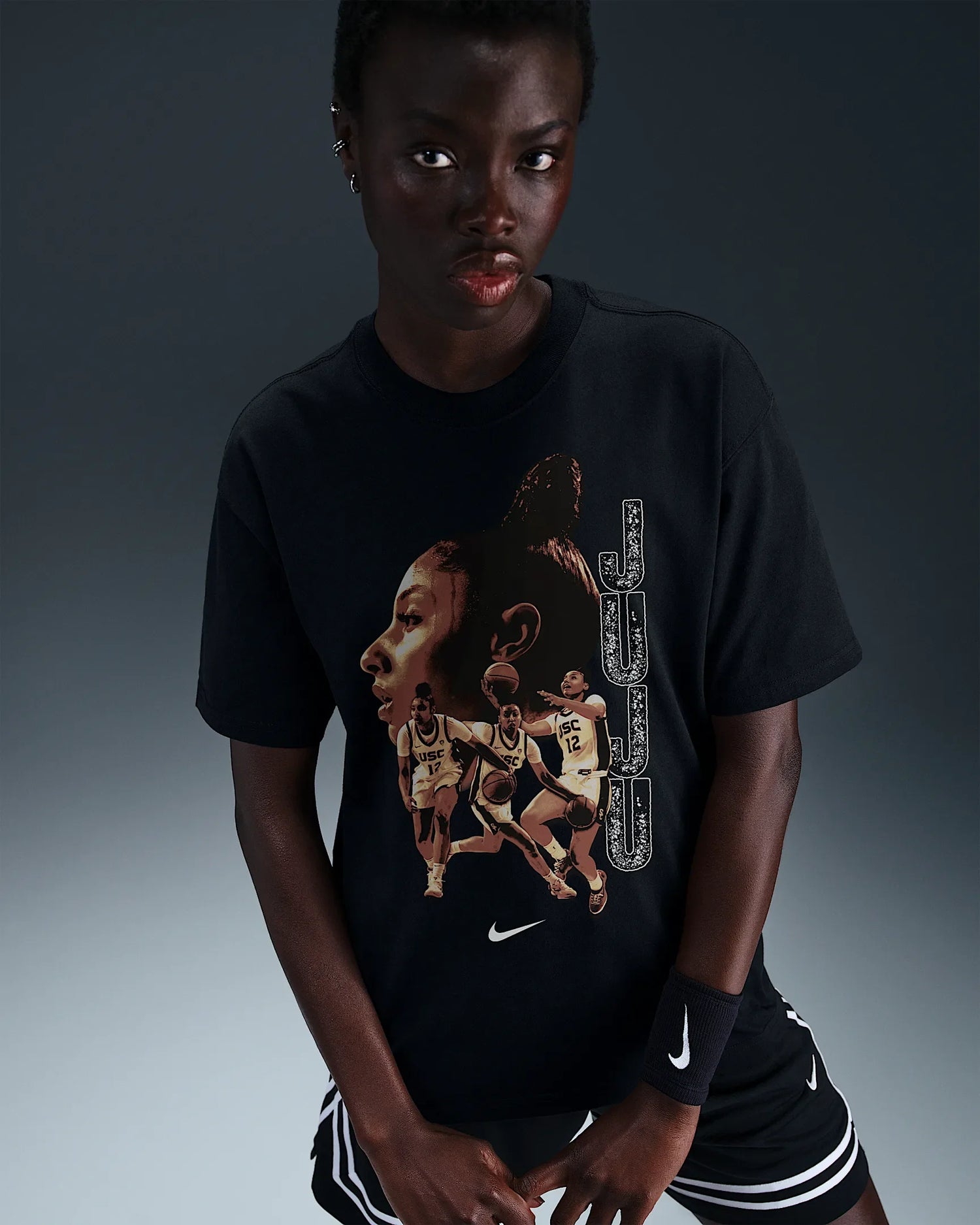 Air Jordan Mens JuJu Watkins USC Tee - Black by Denim Exchange
