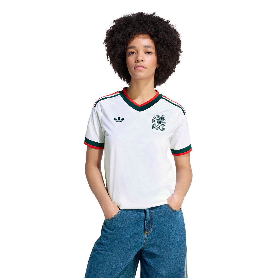 Adidas Womens Mexico 26 Away Jersey - White by Denim Exchange