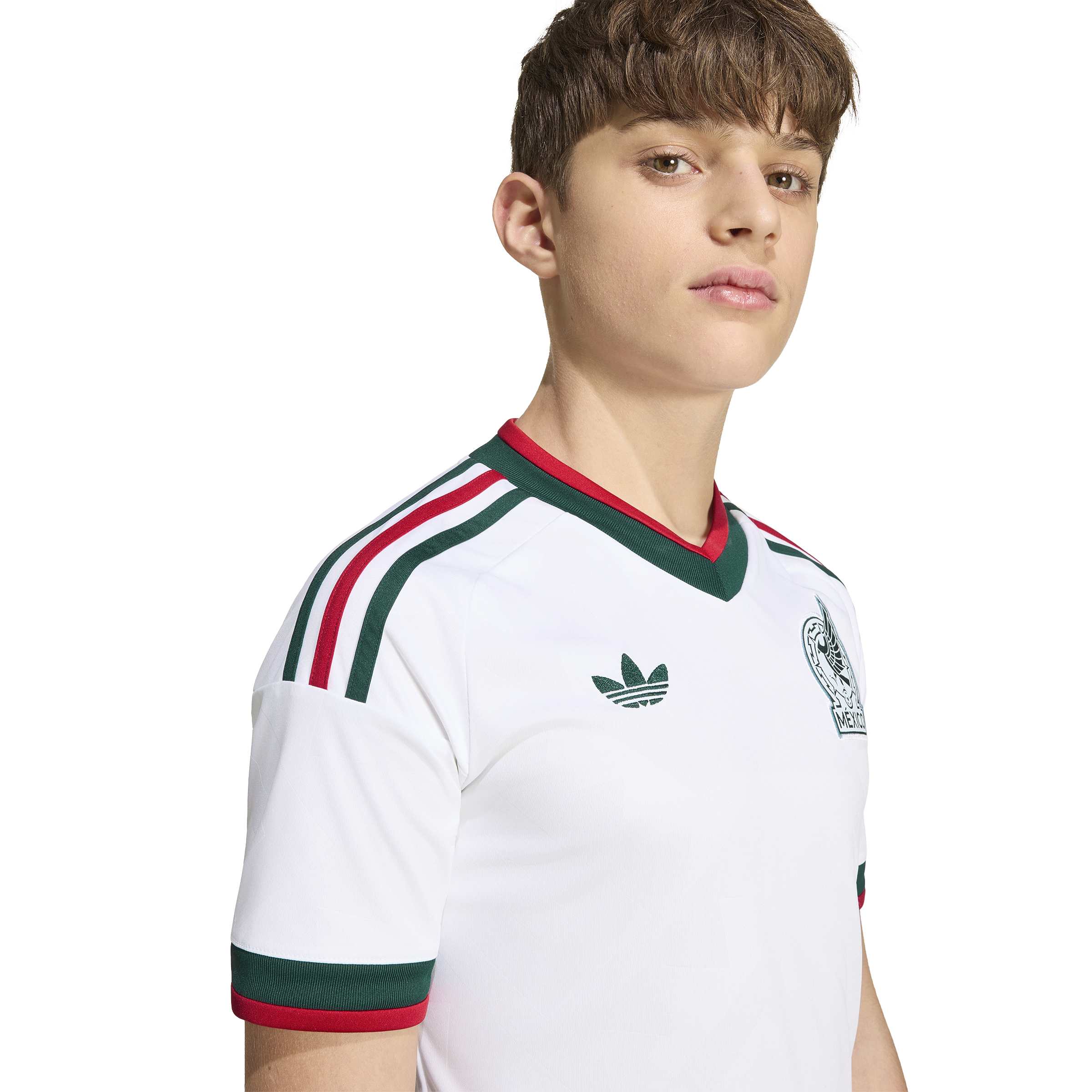 Adidas Kids Mexico 26 Away Jersey - White by Denim Exchange