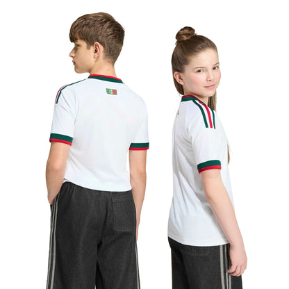 Adidas Kids Mexico 26 Away Jersey - White by Denim Exchange