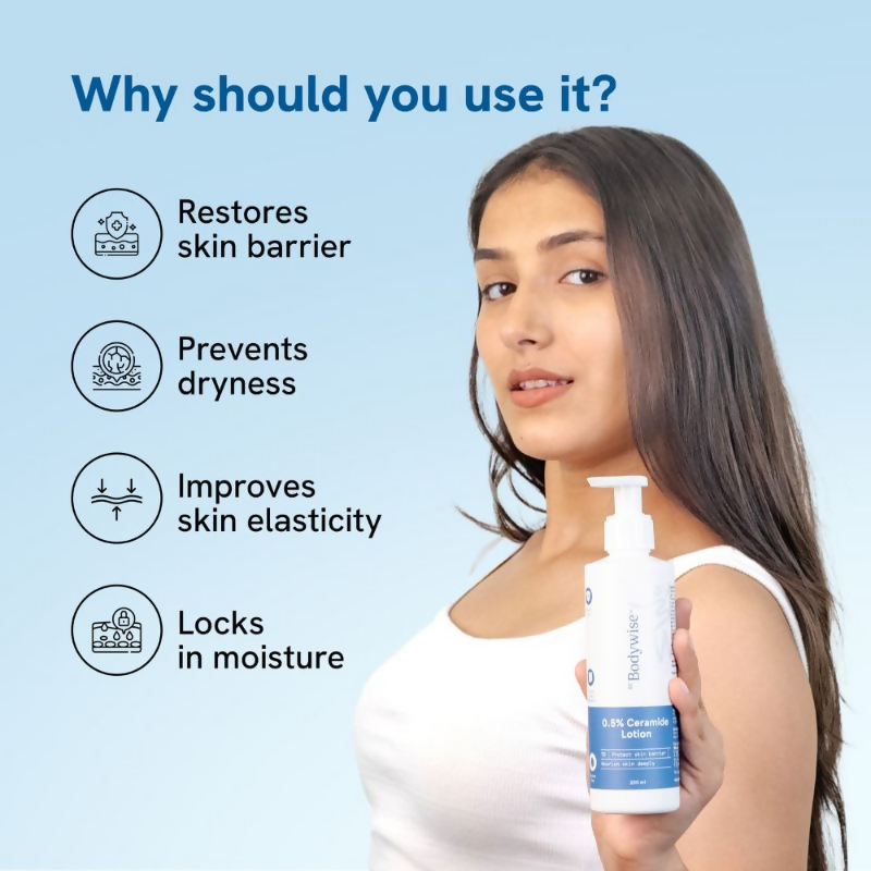 BeBodywise 0.5% Ceramide Body Lotion with Hyaluronic Acid - Prevents Dryness &amp; Repairs Skin Barrier