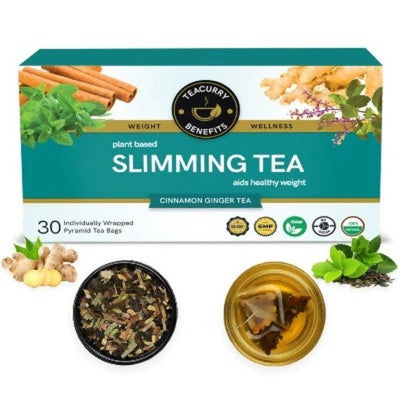 Teacurry Slimming Tea for Weight Management - 30 Tea Bags, 1 Month Pack | Lose Weight, Reduce Tummy, Stop Ageing | Weight Loss Green Tea