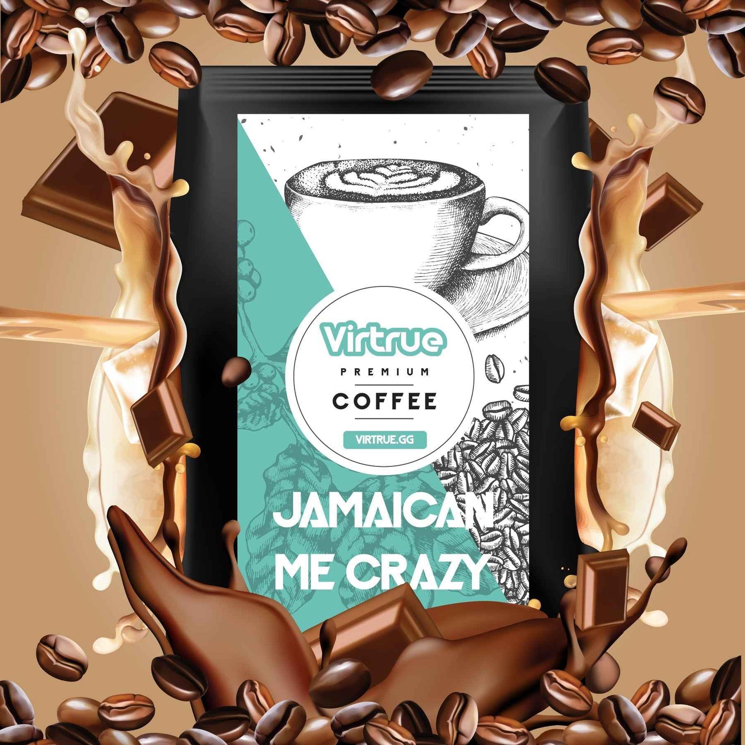 Jamaican Me Crazy (Chocolate &amp; Kahlua) Flavored Coffee – 16oz | Virtrue Premium