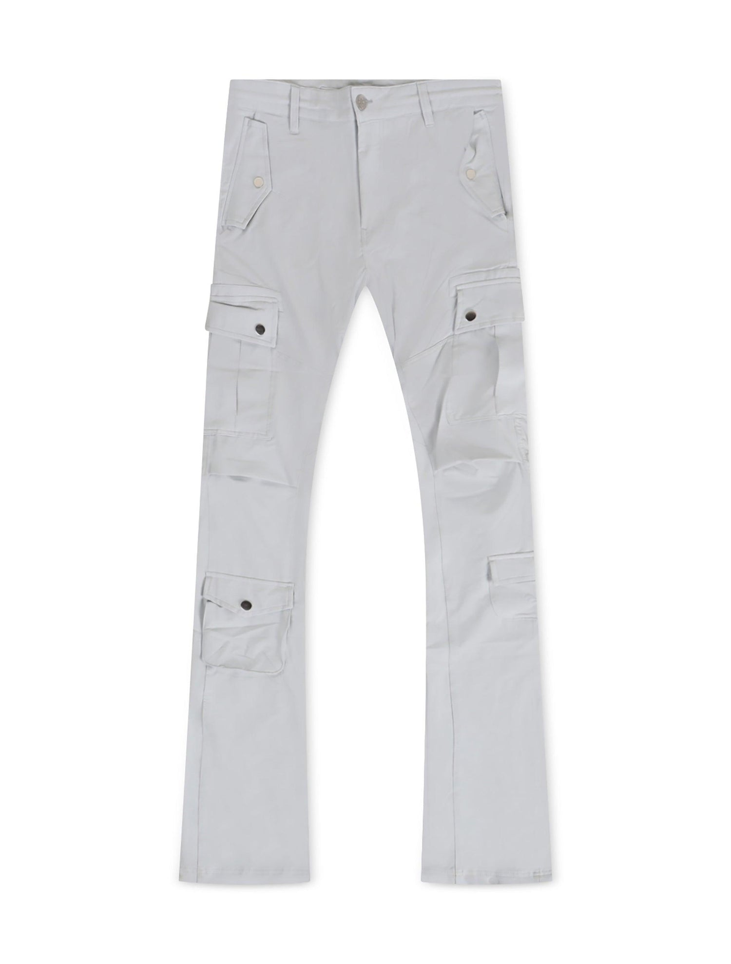Jordan Craig Stacked Rodeo Polyester Cargo Pants - Grey by Denim Exchange