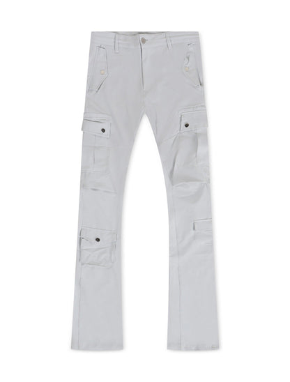 Jordan Craig Stacked Rodeo Polyester Cargo Pants - Grey by Denim Exchange