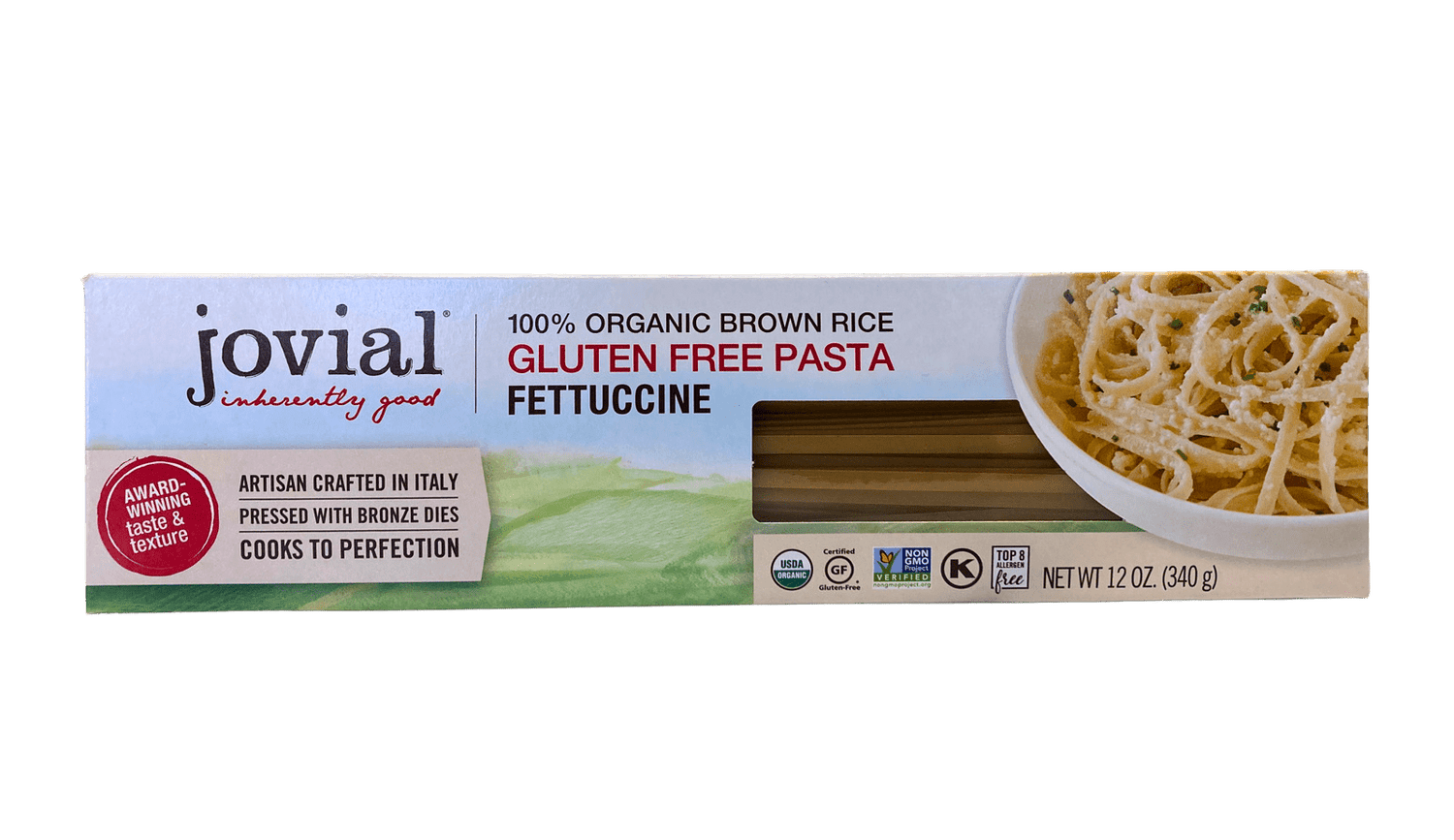Fettuccine, Brown Rice, Organic, Jovial, Gluten-Free by Country Life Natural Foods