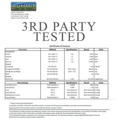 High Potency Vitamin D3 + K2 60 Capsules