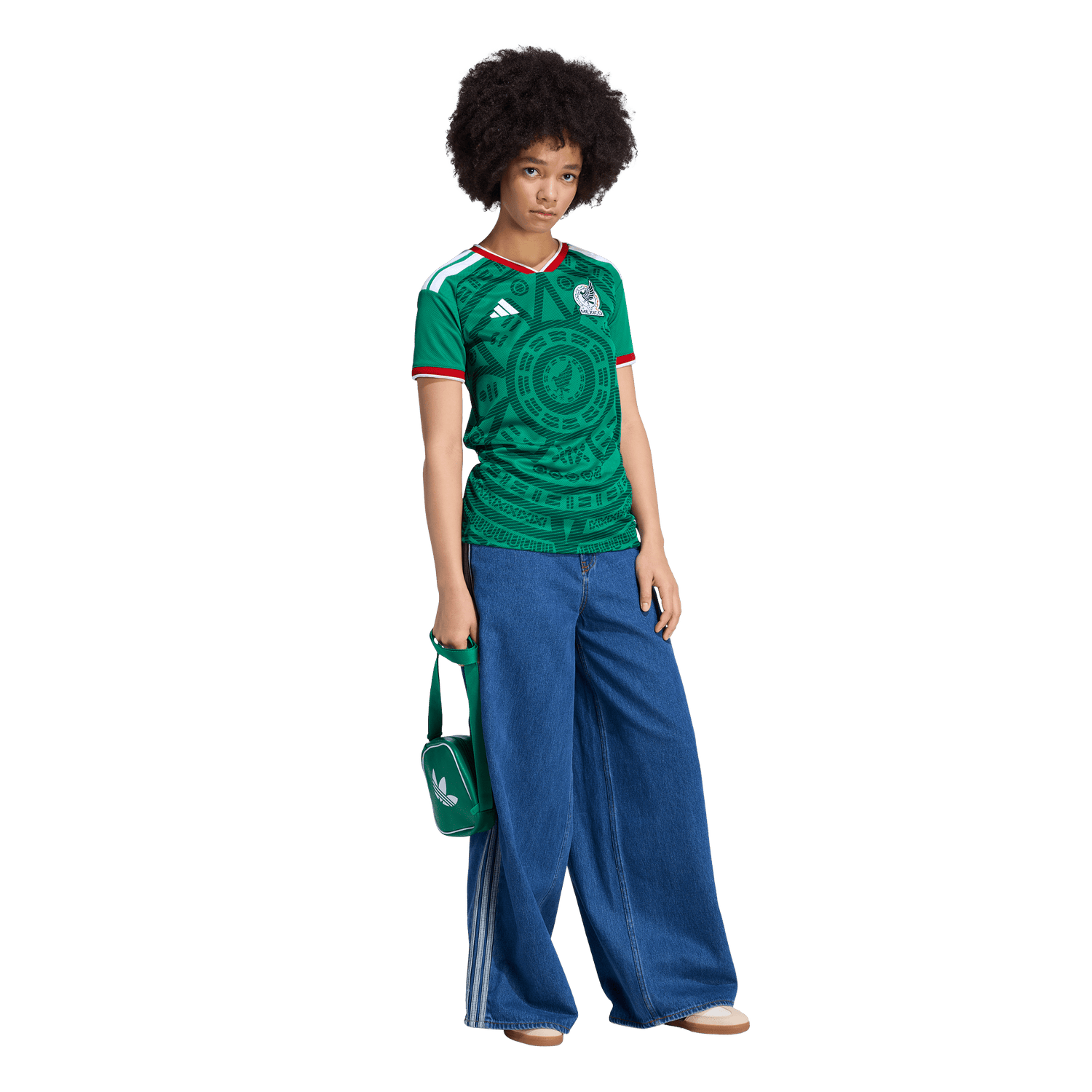 Adidas Womens Mexico 26 Jersey - Green by Denim Exchange