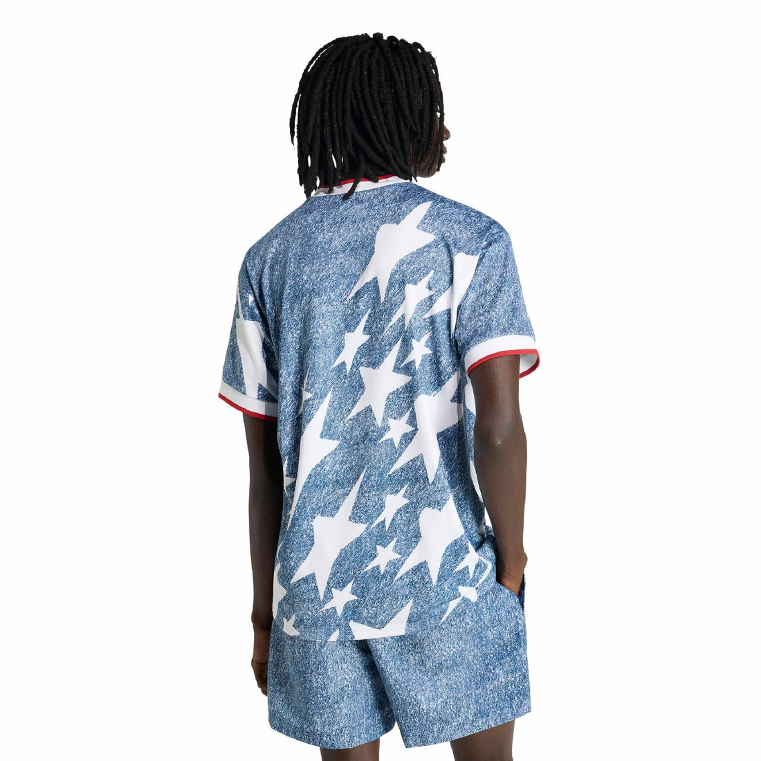 Adidas Mens Denim Graphic Jersey - Blue by Denim Exchange