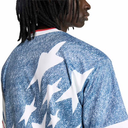 Adidas Mens Denim Graphic Jersey - Blue by Denim Exchange