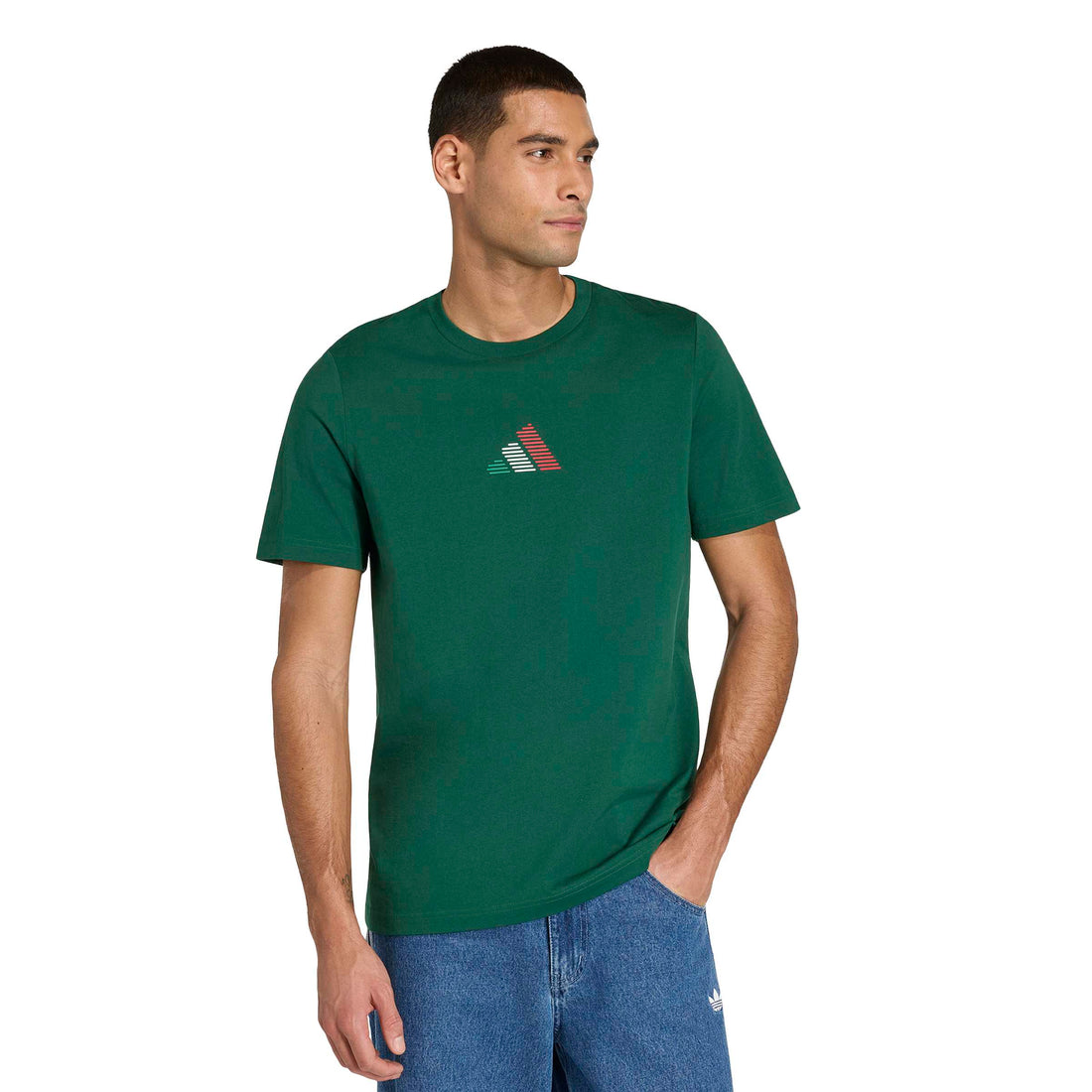 Adidas Mens Mexico Azteca Tee - Dark Green by Denim Exchange