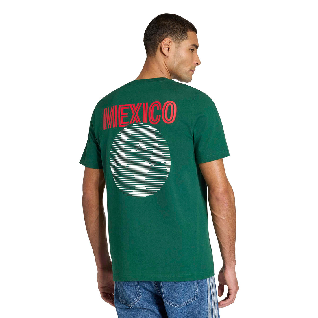 Adidas Mens Mexico Azteca Tee - Dark Green by Denim Exchange