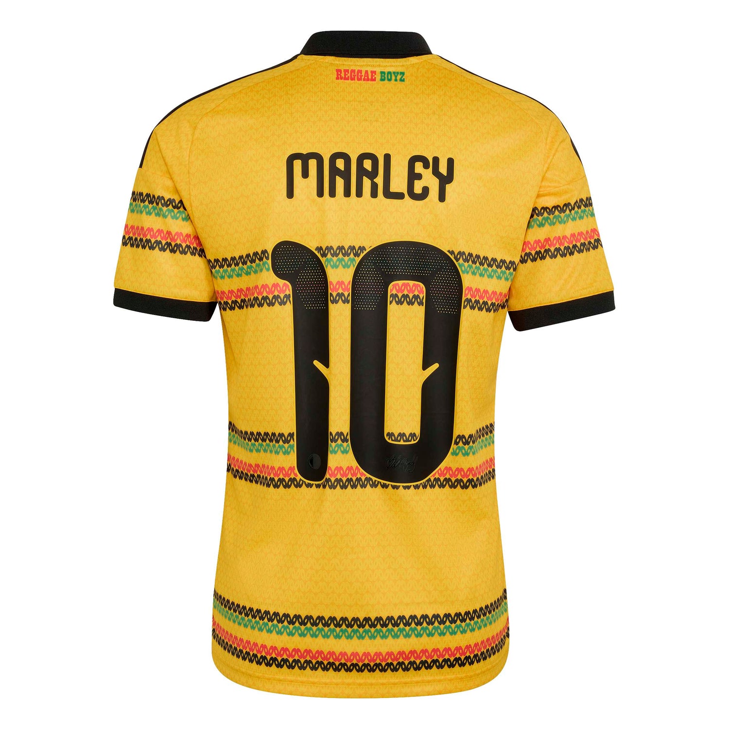 Adidas Mens Jamaica 26 x Bob Marley Home Jersey - Gold by Denim Exchange