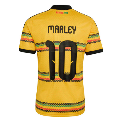 Adidas Mens Jamaica 26 x Bob Marley Home Jersey - Gold by Denim Exchange