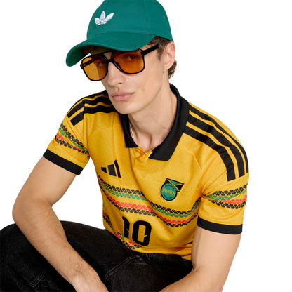 Adidas Mens Jamaica 26 x Bob Marley Home Jersey - Gold by Denim Exchange