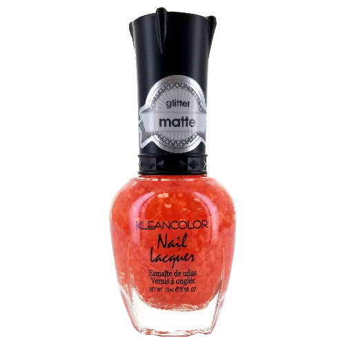 KLEANCOLOR Glitter Matte Nail Lacquer - Poppy Field 