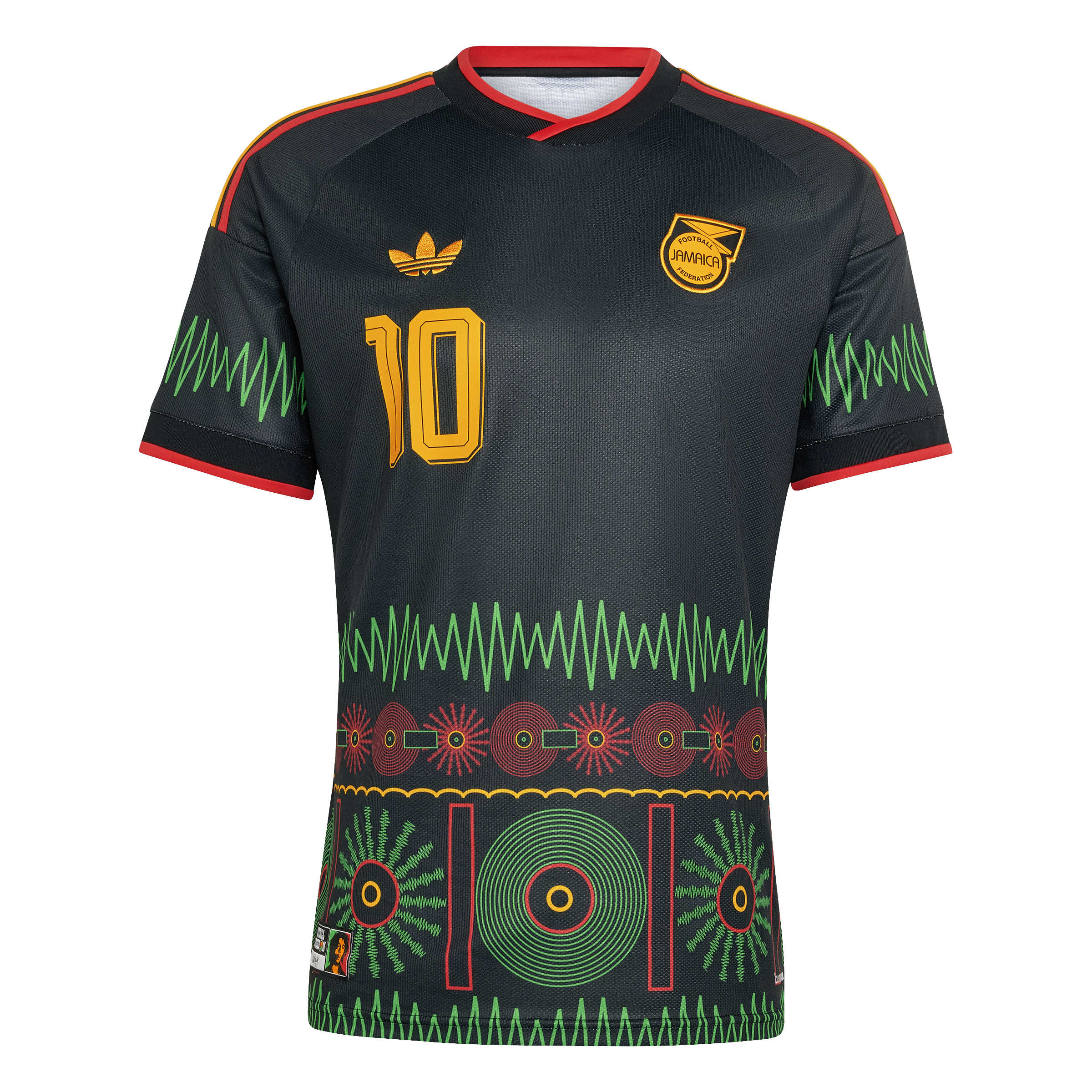 Adidas Mens Jamaica 26 x Bob Marley Away Jersey - Black by Denim Exchange