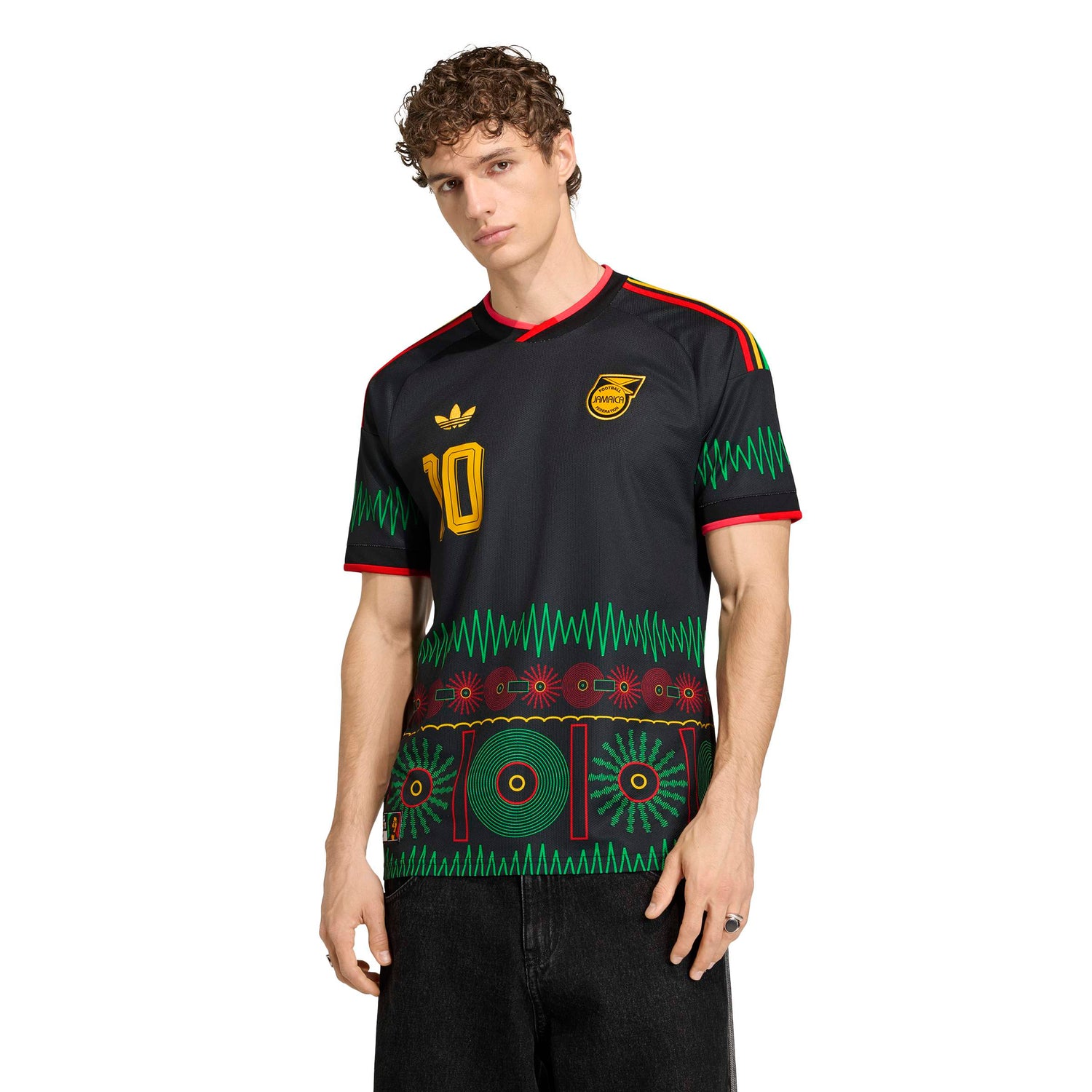 Adidas Mens Jamaica 26 x Bob Marley Away Jersey - Black by Denim Exchange