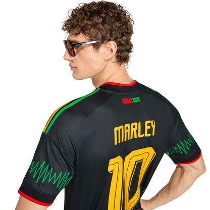 Adidas Mens Jamaica 26 x Bob Marley Away Jersey - Black by Denim Exchange