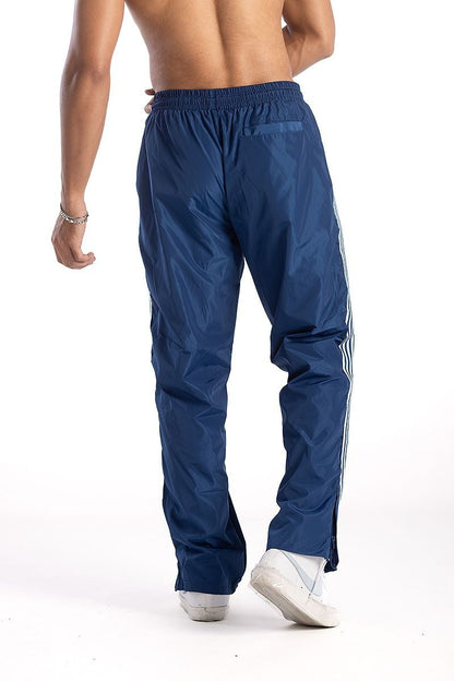 Kindred Nylon Sriped Pants - Navy by Denim Exchange