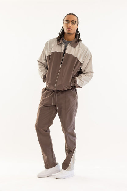 Kindred Rhinestone Track Suit - Brown/Khaki by Denim Exchange