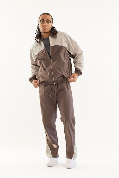 Kindred Rhinestone Track Suit - Brown/Khaki by Denim Exchange