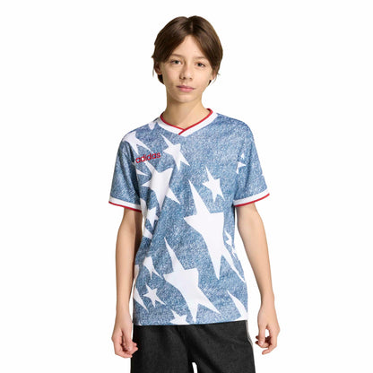 Adidas Kids Denim Graphic Jersey - Blue by Denim Exchange