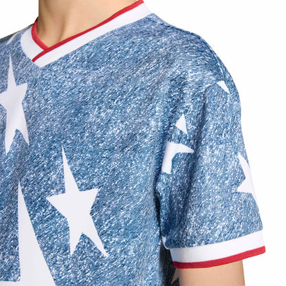 Adidas Kids Denim Graphic Jersey - Blue by Denim Exchange