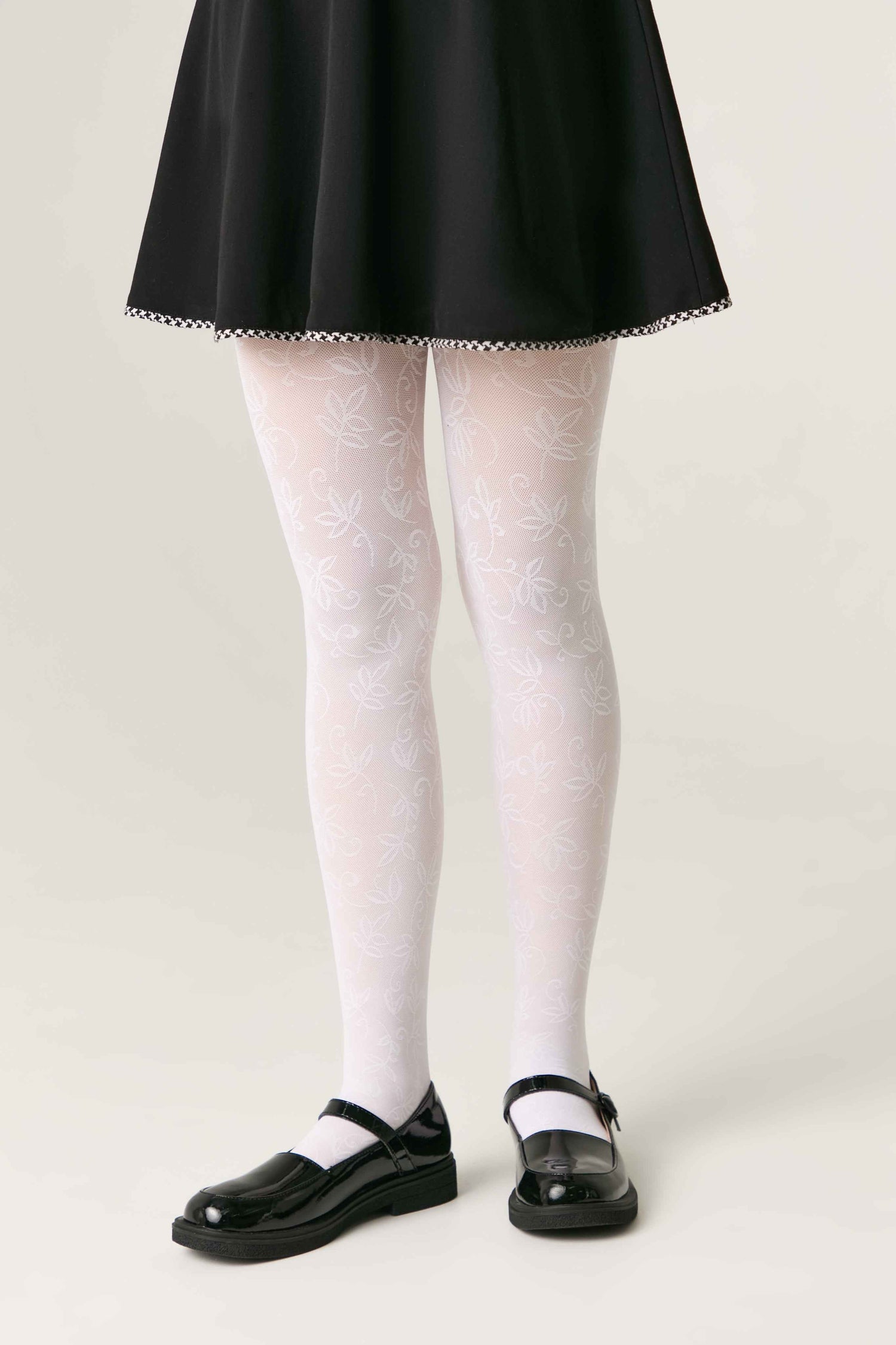 Conte Tights for girls Ketty 40 Den - Floral Pattern