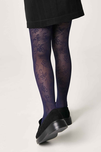 Conte Tights for girls Ketty 40 Den - Floral Pattern