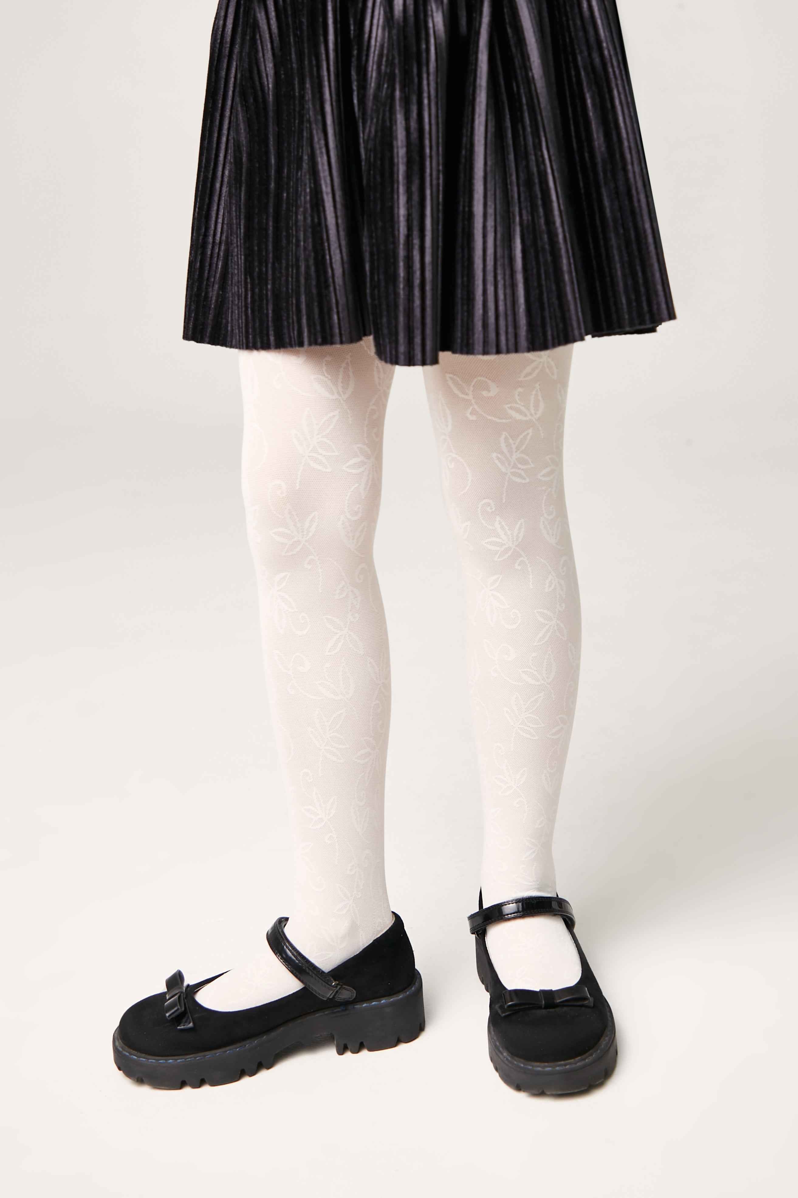 Conte Tights for girls Ketty 40 Den - Floral Pattern