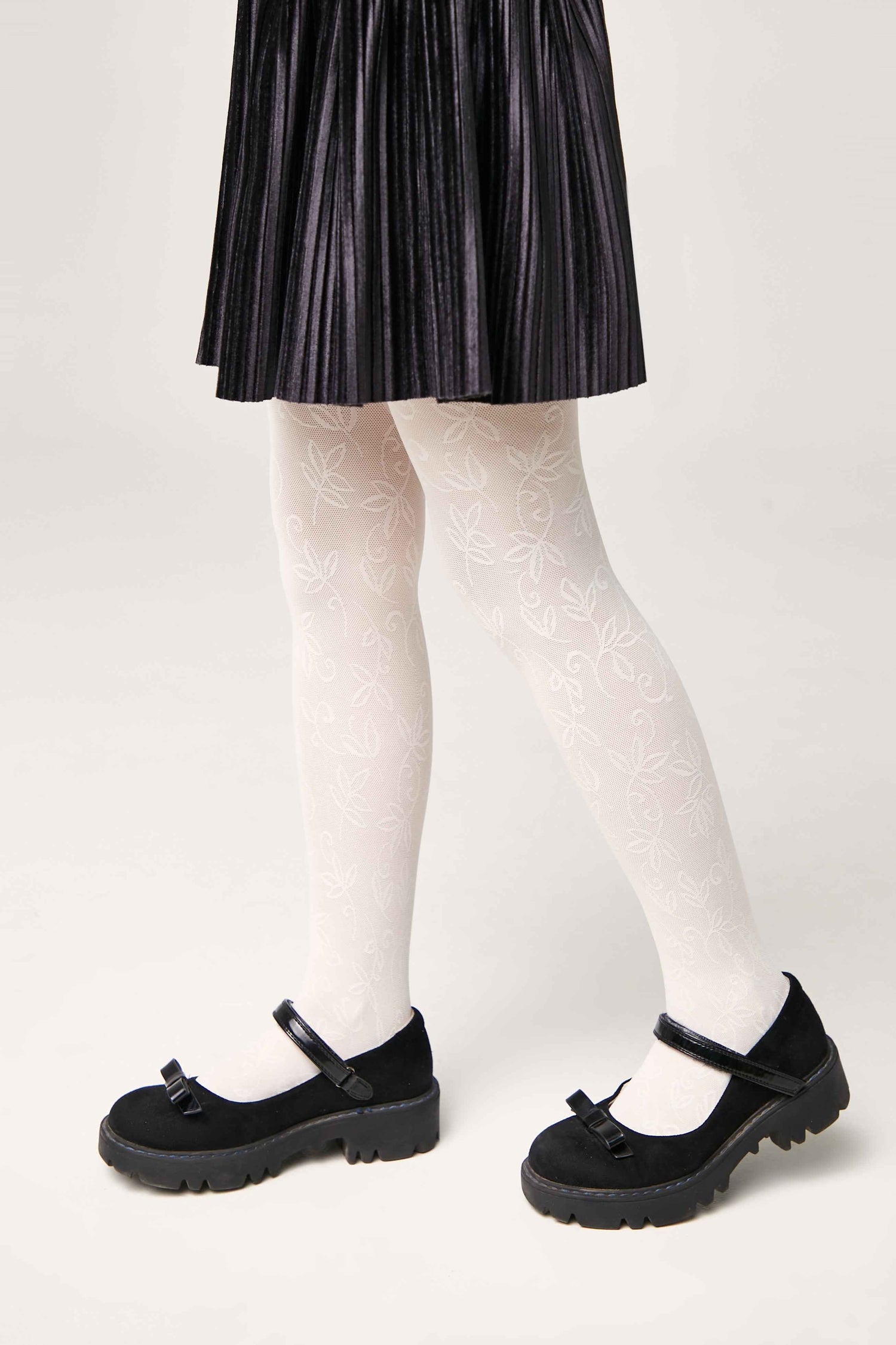 Conte Tights for girls Ketty 40 Den - Floral Pattern