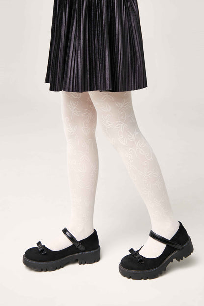 Conte Tights for girls Ketty 40 Den - Floral Pattern