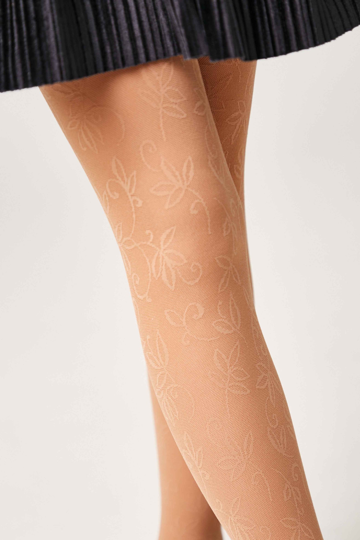 Conte Tights for girls Ketty 40 Den - Floral Pattern