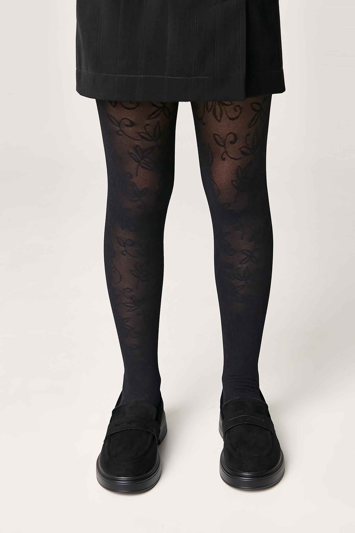 Conte Tights for girls Ketty 40 Den - Floral Pattern
