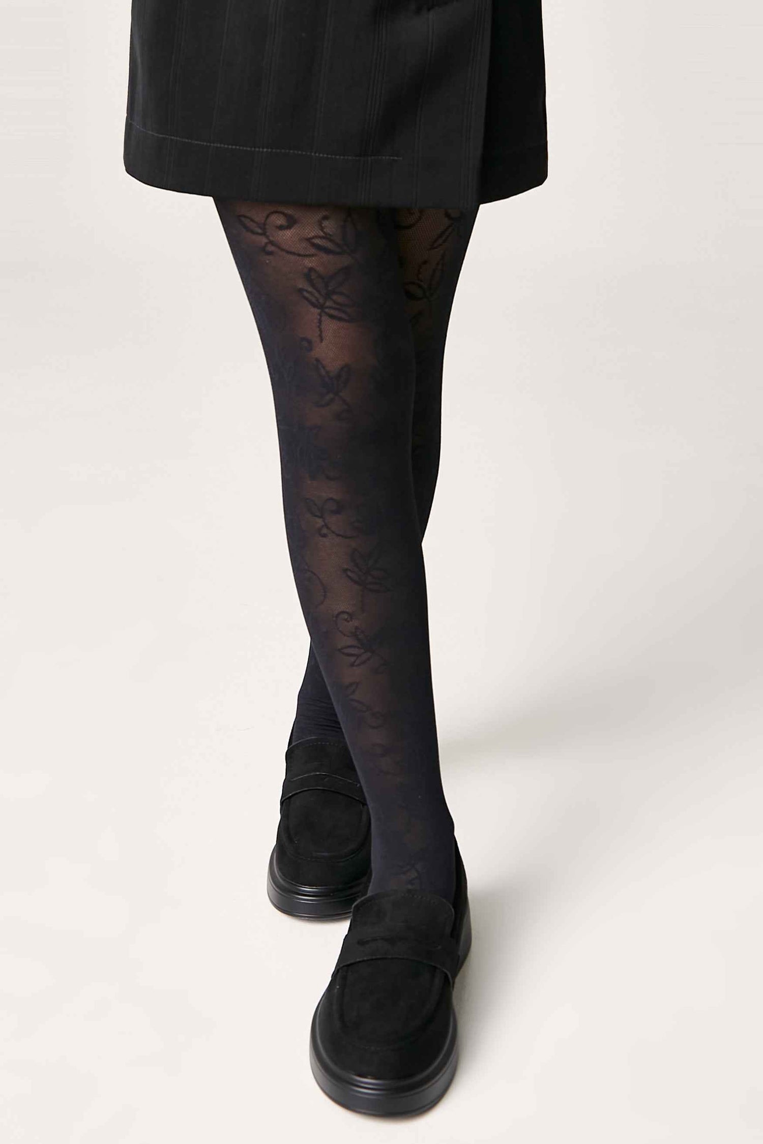 Conte Tights for girls Ketty 40 Den - Floral Pattern