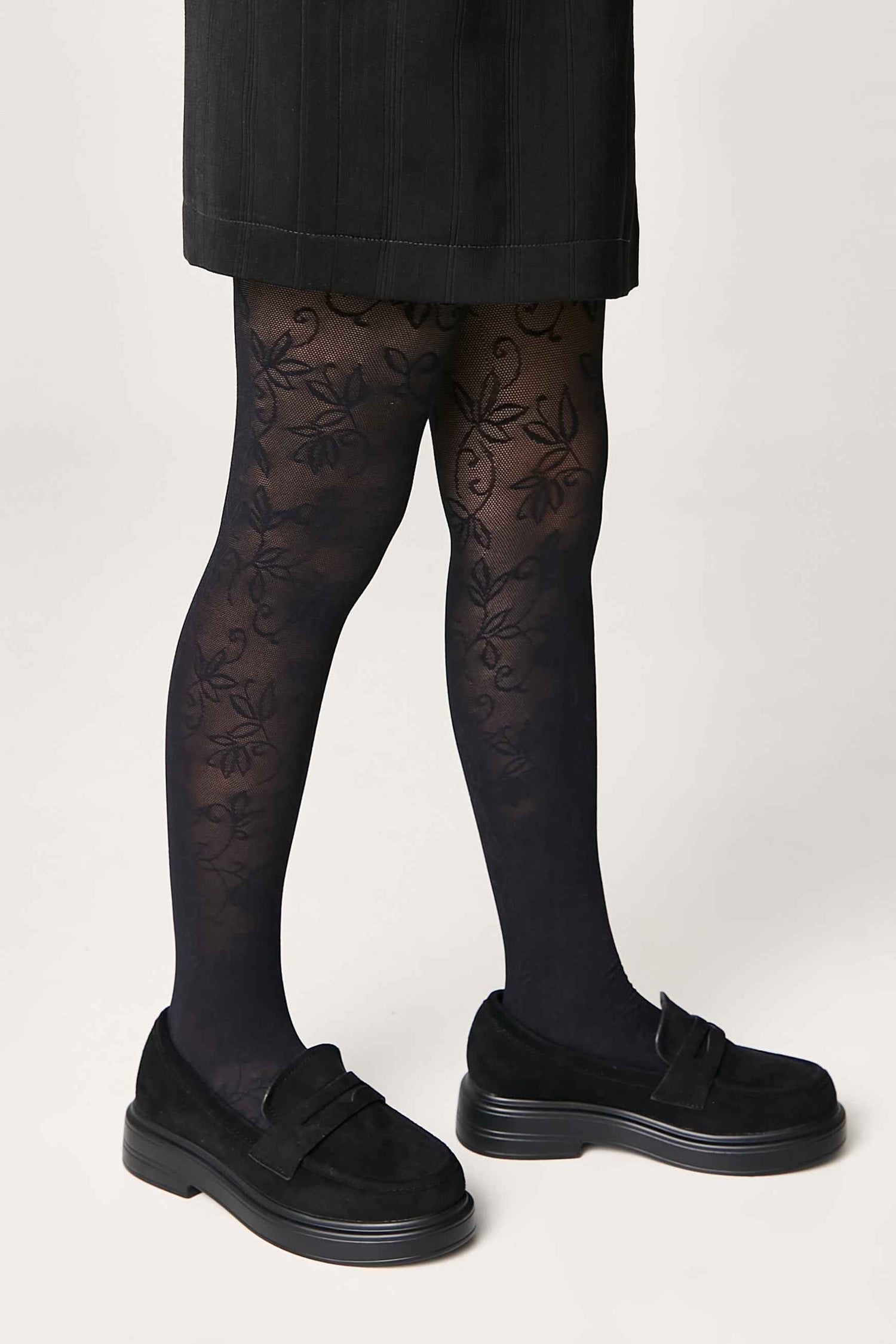 Conte Tights for girls Ketty 40 Den - Floral Pattern