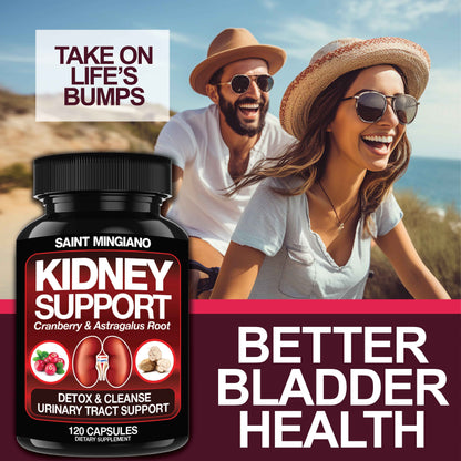 Kidney Support Cleanse Detox &amp; Repair -120 Capsules - Cranberry &amp; Astragalus Root Pills