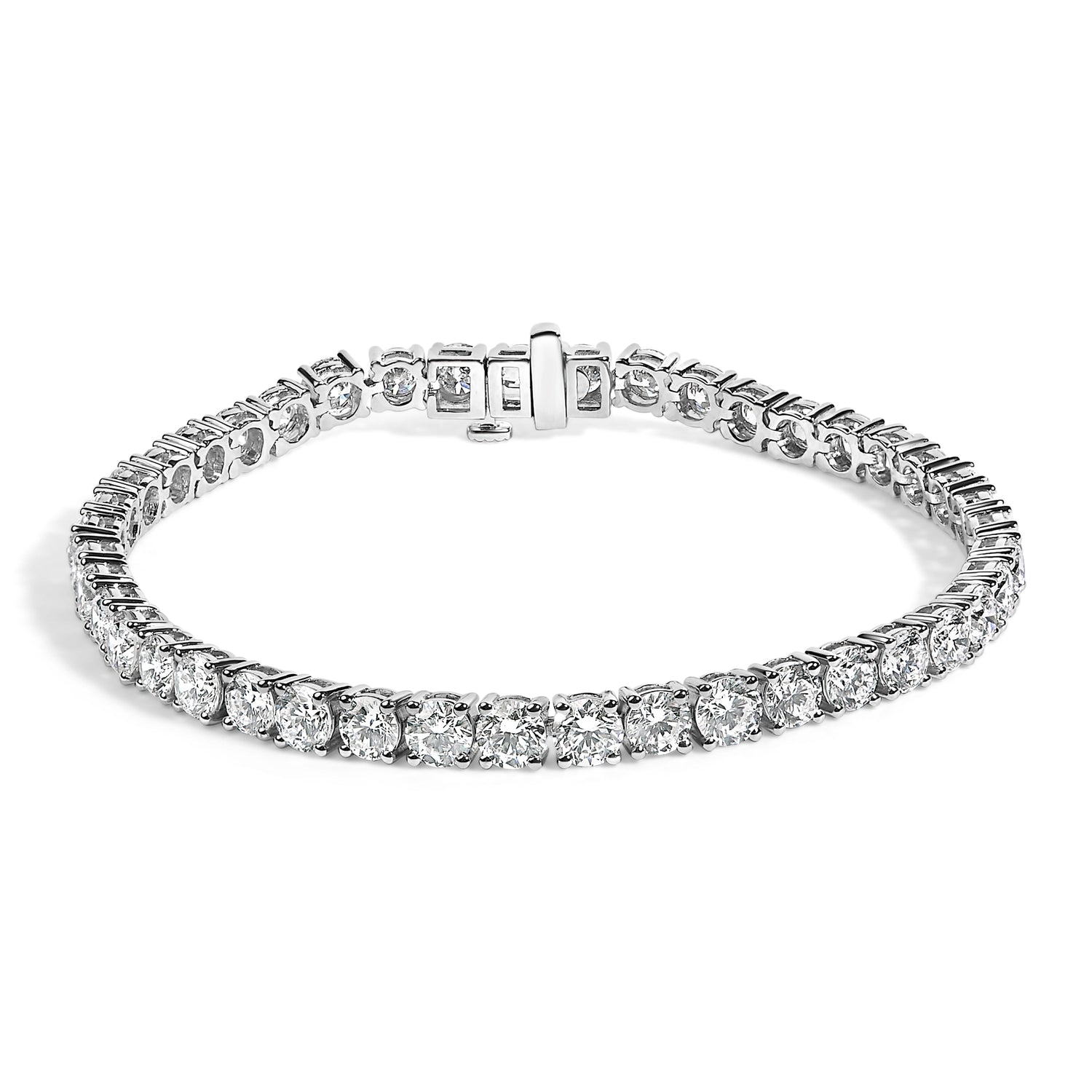 IGI Certified 14K White Gold 6.0 Cttw Lab Grown Diamond Tennis Bracelet  DestGlow
