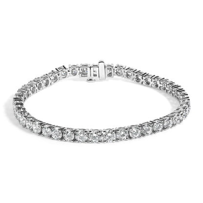 IGI Certified 14K White Gold 6.0 Cttw Lab Grown Diamond Tennis Bracelet  DestGlow