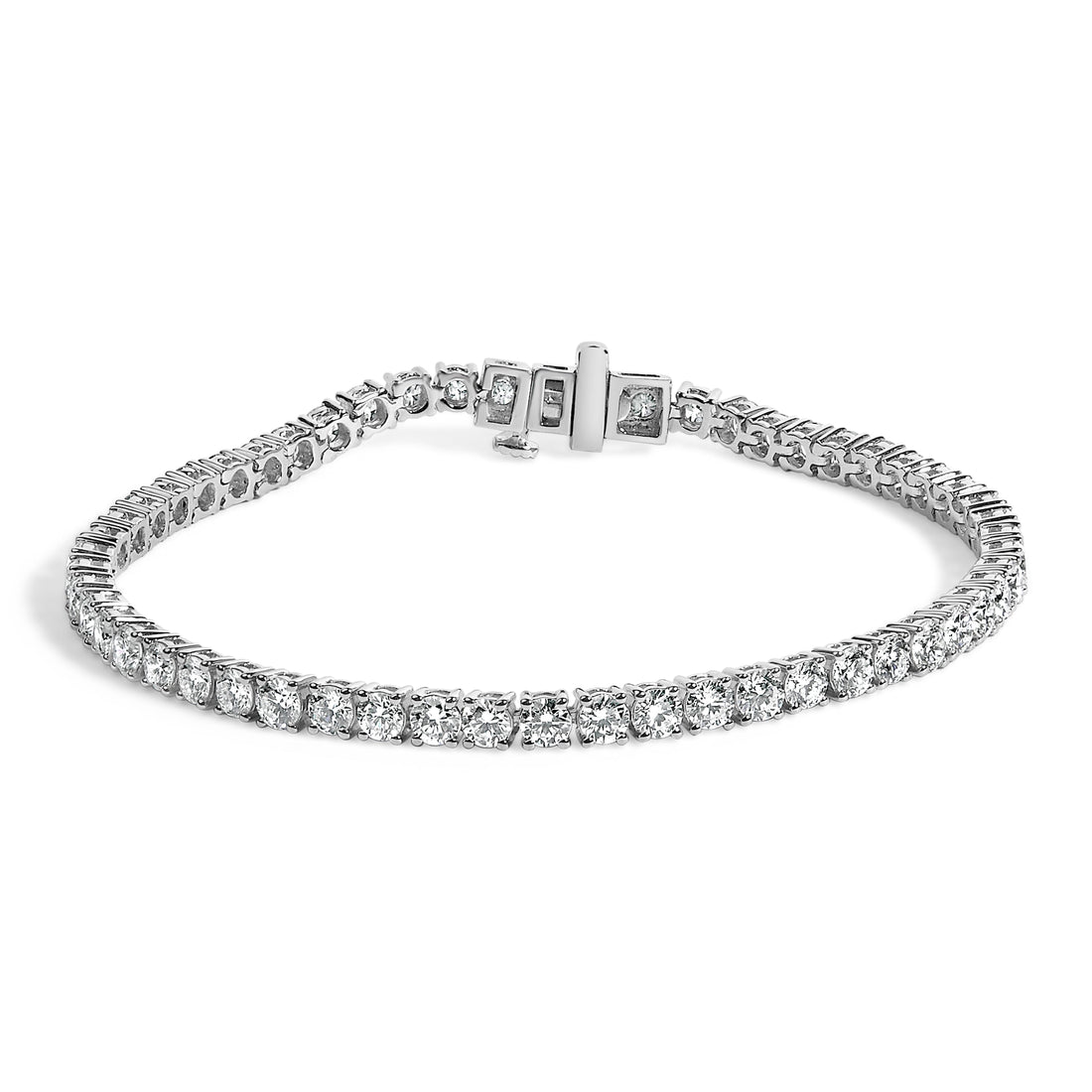 IGI Certified 14K White Gold 6.0 Cttw Lab Grown Diamond Tennis Bracelet  DestGlow