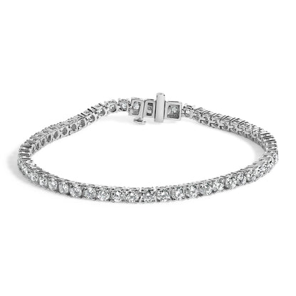 IGI Certified 14K White Gold 6.0 Cttw Lab Grown Diamond Tennis Bracelet  DestGlow