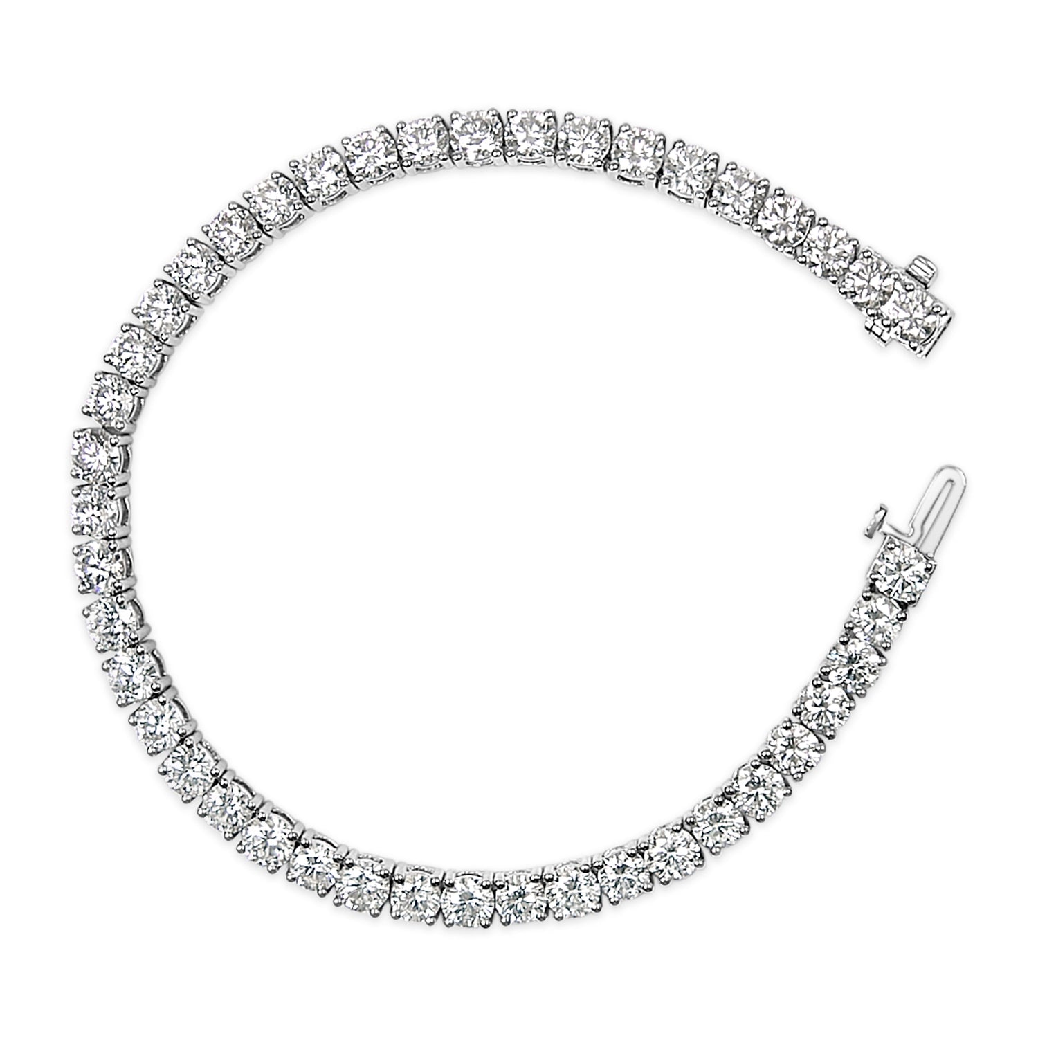 IGI Certified 14K White Gold 6.0 Cttw Lab Grown Diamond Tennis Bracelet  DestGlow