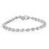 IGI Certified 14K White Gold 12.0 Cttw Pear Cut Lab Grown Diamond Tennis Bracelet  DestGlow